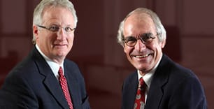 Photo of attorneys Douglas A. Weddell and Paul H. Haller